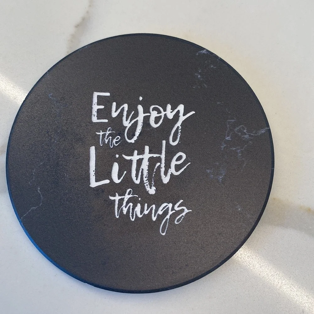 Sassy funny Coasters set of six faux marble design